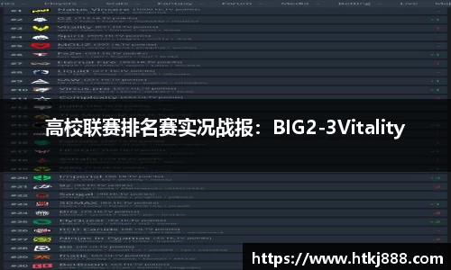 高校联赛排名赛实况战报：BIG2-3Vitality